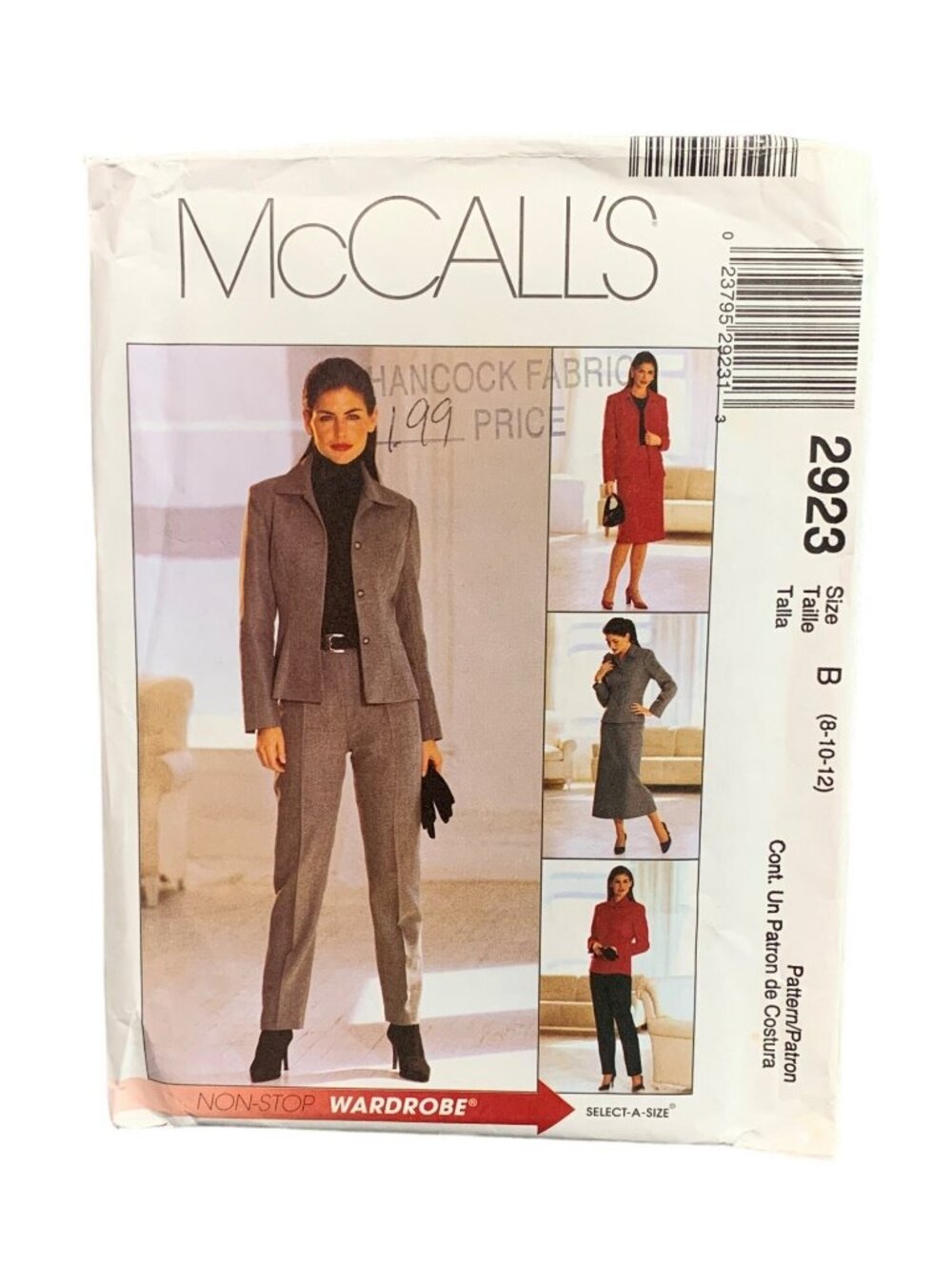 McCalls Womens Sewing Pattern 2923 - Size 8-10-12 Jacket Pant Skirt Uncut